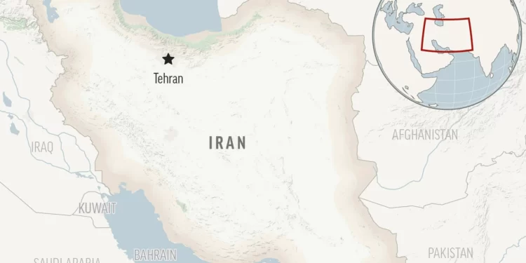 A locator map of Iran.