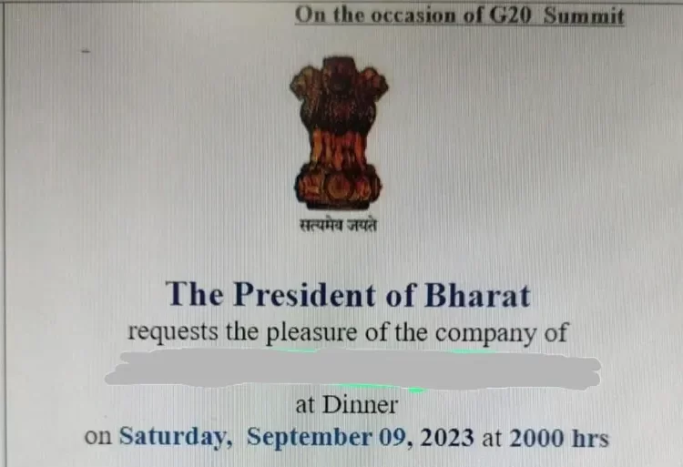 ‘India’ Replaced With ‘Bharat’ in G20 Dinner Invitation 1 s1 1693918695