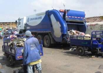 Zoomlion Ghana Limited garbage truck.