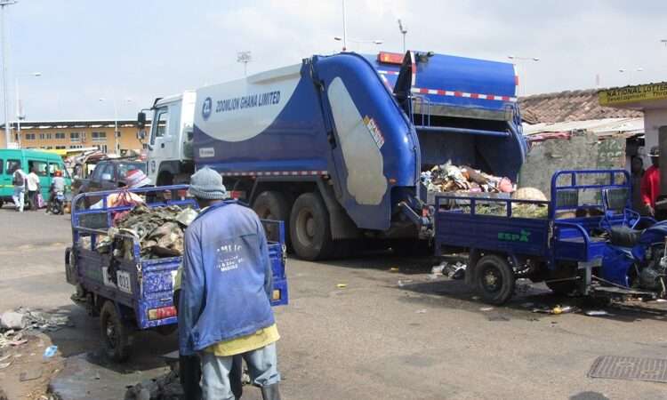 Zoomlion Ghana Limited garbage truck.