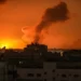 Smoke billows in different regions of Gaza as Israeli attacks continue.