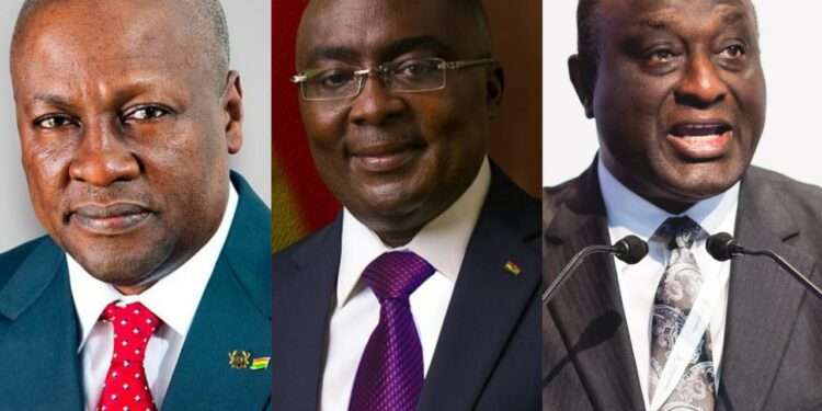John Mahama, Bawumia and Alan Kyerematen