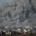 Strikes Rain On Gaza Amid News Of Truce 11 Smoke rises following an Israeli air strike in the Gaza Strip, as seen from southern Israel.