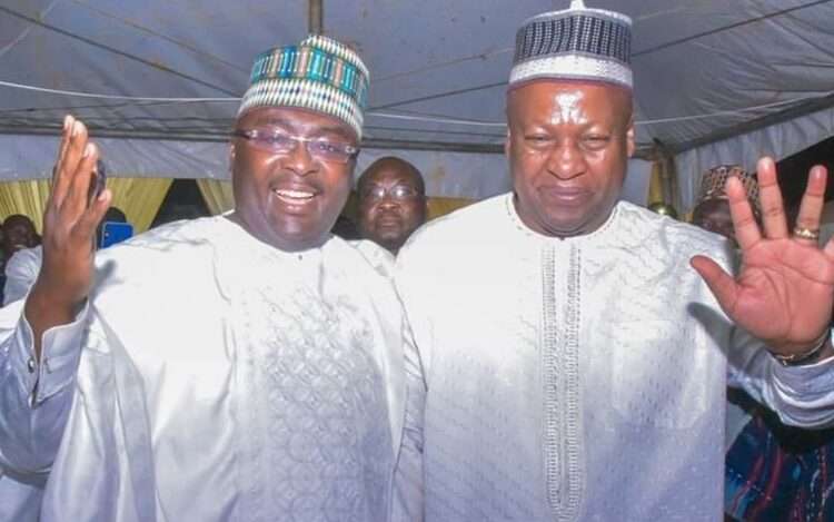 2024 General Election, A Contest Of Records Comparison 1 NPP Flagbearer, Dr Bawumia(left) and NDC's flagbearer, John Dramani Mahama (right)