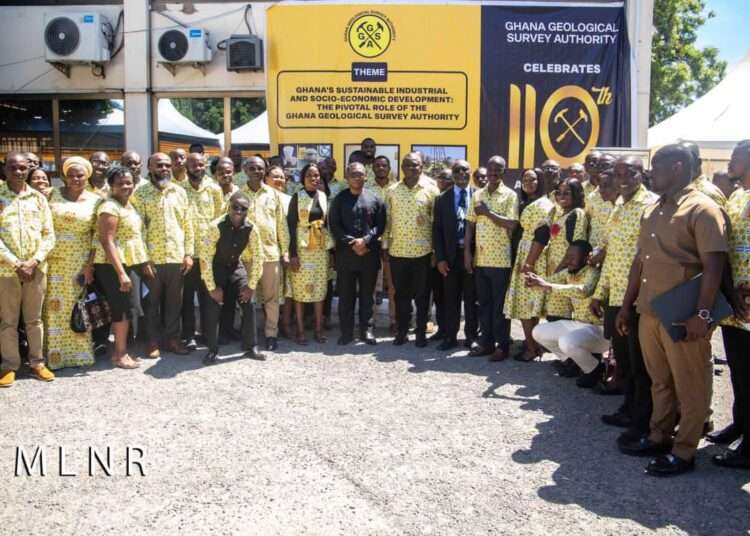 GGSA Launches Comprehensive Programs To Commemorate 110th Anniversary 1 Staff of GGSA and deputy lands minister, George Mireku Duker.