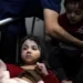 Wounded Palestinian children receive medical treatment at the Nasser Hospital following an Israeli bombardment on Khan Younis refugee camp, southern Gaza Strip on November 21.