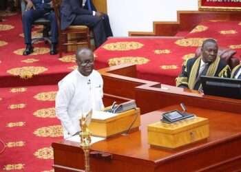 Ken Ofori Atta on the Floor of Ghana's Parliament