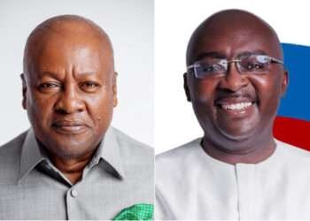 Flagbearer of the NDC, John Dramani Mahama (left) and Flagbearer for the NPP, Dr Mahamudu Bawumia (right).