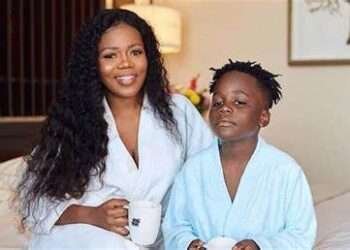 Ghanaian musician, Mzbel and her son, Okomfo Black