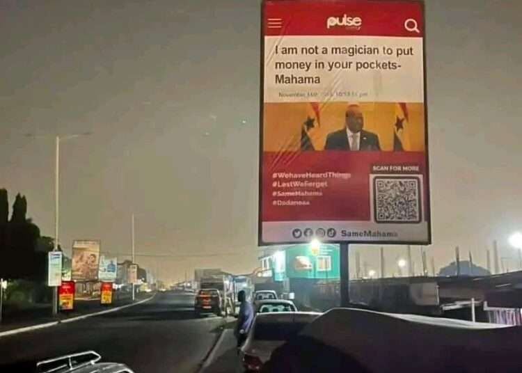 Manasseh Awuni Dismantles NPP's Billboard Campaign Against Former President Mahama 1 NPP Billboard Campaign