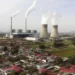 Guohua Power Station, a coal-fired power plant, operates in Dingzhou, Baoding, in the northern China’s Hebei province.