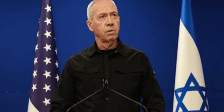 Israeli Defense Minister, Yoav Gallant.