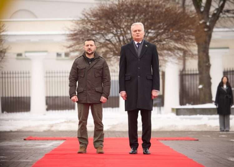 Ukrainian President, Volodymyr Zelenskyy and Lithuania’s President, Gitanas Nauseda.