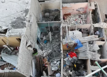 Destruction in Rafah.