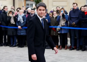 France Gets New Prime Minister 1 Newly-appointed French Prime Minister, Gabriel Attal arrives to attend a handover ceremony at the Hotel Matignon, French Prime Ministers' official residence, in Paris.