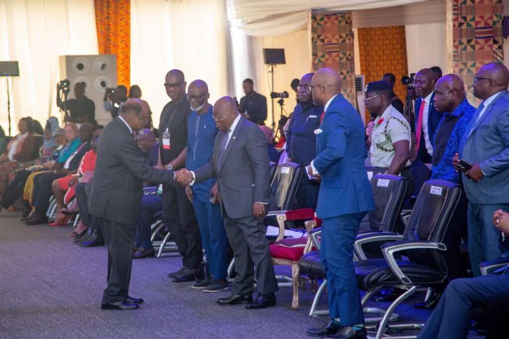 The President H.E Nana Addo Dankwa Akuffo Addo interacting with and some dignitaries at the Event