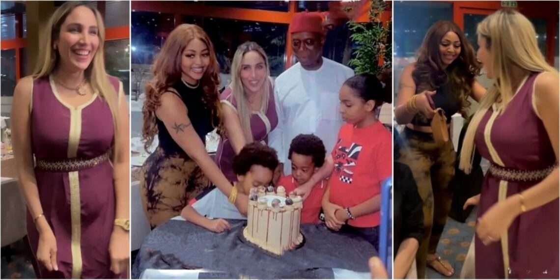 Laila Charani, Regina Daniels, Ned Nwoko and family members