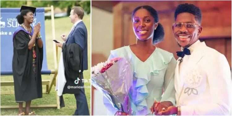 Netizens React To Moses Bliss’s Fiancée’s Graduation Video 1 Marie Wiseborn and Moses Bliss
