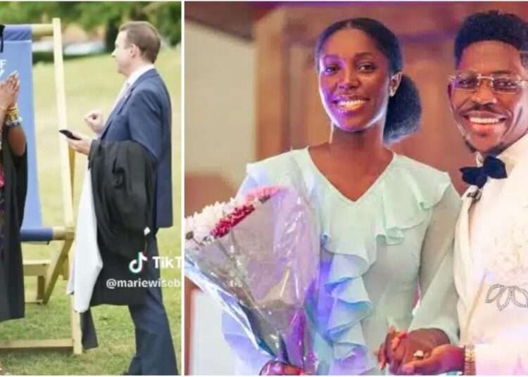 Netizens React To Moses Bliss’s Fiancée’s Graduation Video 1 Marie Wiseborn and Moses Bliss