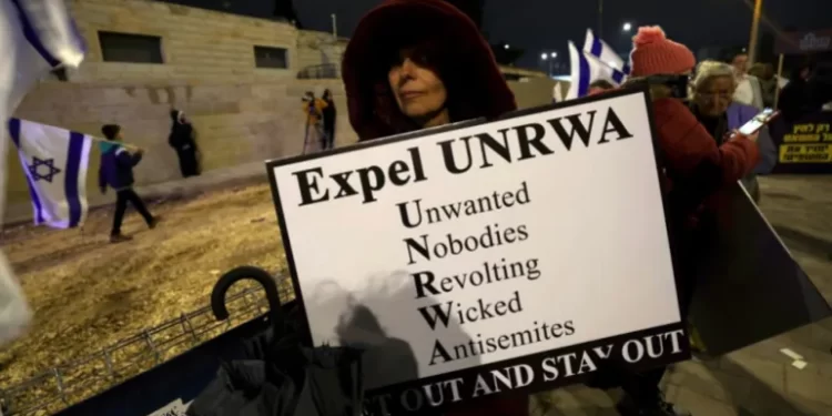 The Mission To Restore UNRWA's Reputation 1 Right-wing Israeli protesters hold a demonstration to demand the immediate removal of the offices of the UN refugee agency for Palestinians (UNRWA) in occupied East Jerusalem on February 5, 2024.