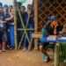 Indonesia Votes For New President 12 ndigenous Baduy people queue to cast their ballots at a general election polling station in Kenekes village, Lebak, Banten.
