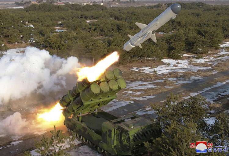 Pyongyang’s Deliberate Efforts Cannot Be Dismissed As Sabre-Rattling 1 This photo provided by the North Korean government, shows what it says a test of surface-to-sea missiles in North Korea.