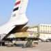 Egyptian aircraft getting loaded with aid to Gaza