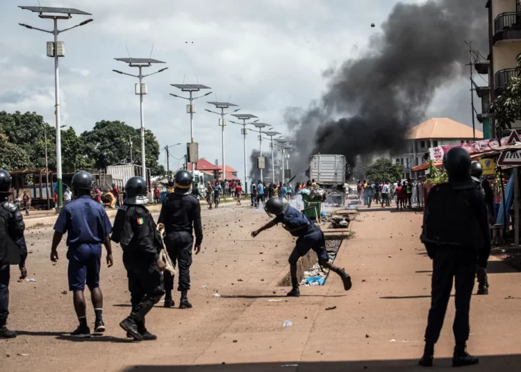 Protestors on the streets of Conakry