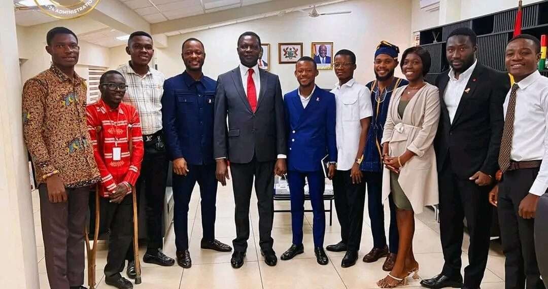NUGS Engages Minister of Education On Student Welfare and Academic Challenge 1 NUGS Leadership in a picture with Dr Yaw osei Adutwum