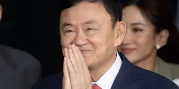 Thaksin Shinawatra pictured on his return to Thailand last year