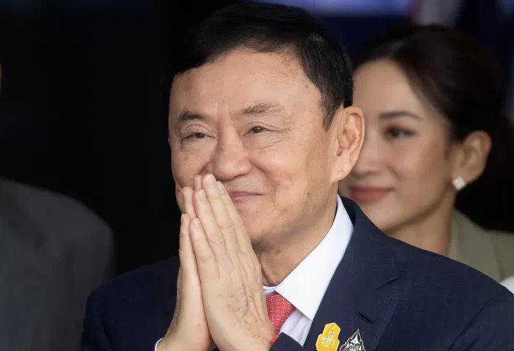 Thaksin Shinawatra pictured on his return to Thailand last year