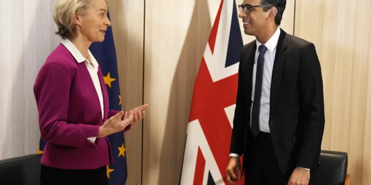 Rishi Sunak and Ursula von der Leyen