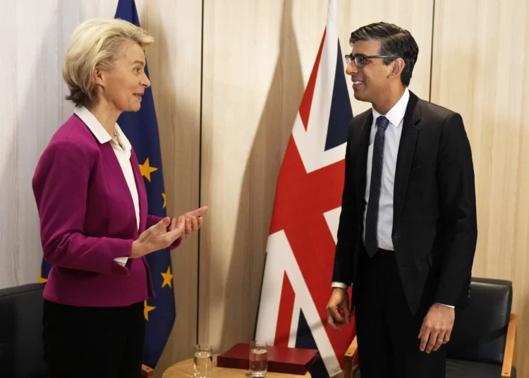 Rishi Sunak and Ursula von der Leyen