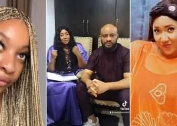 Danielle, Judy Austin and Yul Edochie