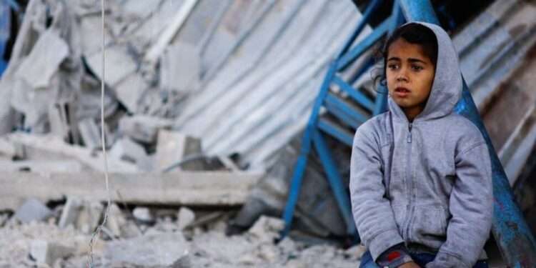 The Well-Intentioned Misstep In Gaza 1 Palestinian child sits at the site of an Israeli strike on a house, amid the ongoing conflict between Israel and the Palestinian Islamist group Hamas, in Rafah in the southern Gaza Strip, February 7, 2024.