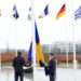 Flag Raising Ceremony Seals Sweden’s NATO Accession 11 Two military personnel prepare to raise the flag of Sweden during a ceremony to mark the accession of Sweden to NATO at NATO headquarters in Brussels, Monday, March 11, 2024.