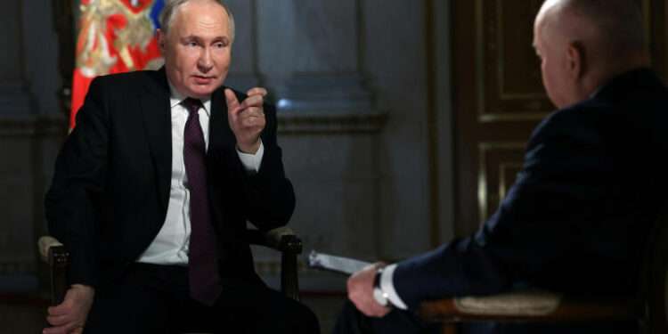 Russian President, Vladimir Putin in an interview.