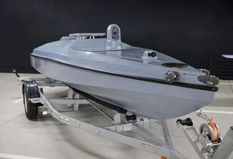 Ukraine Deals Blow To Russia’s Naval Power 1 In this undated photo provided by Ministry of Digital Transformation of Ukraine a Magura V5 (maritime autonomous guard unmanned robotic apparatus V-type), Ukrainian multi-purpose unmanned surface boat, is seen in Ukraine.
