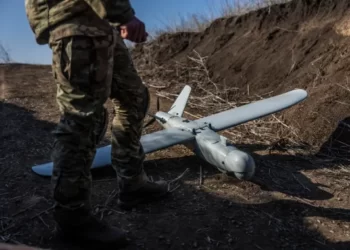 Ukrainian 'Leleka' reconnaissance drone unit from the 80th Air Assault Brigade operates at a position in Donbas.