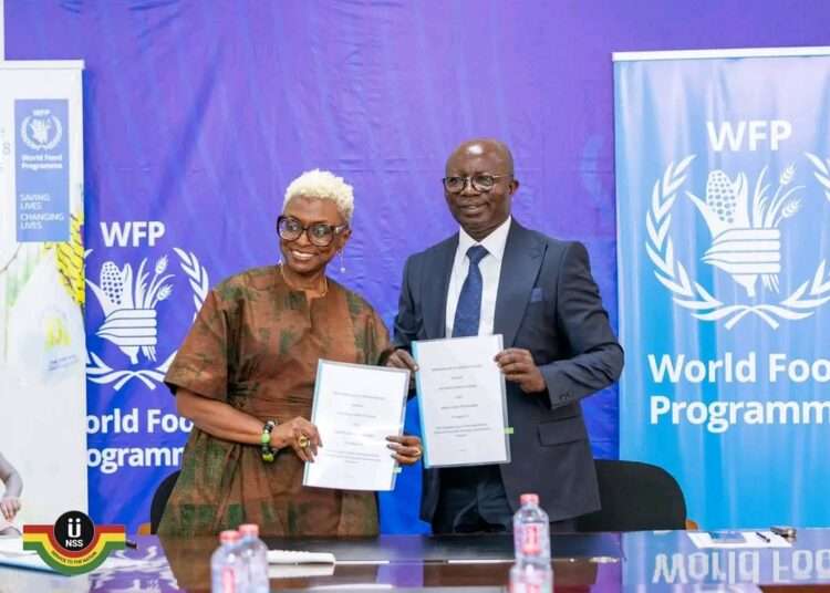 NSS Partners WFP To Boost Transformational Employment 1 Honorable Osei Assibey Antwi with Barbara Clemens