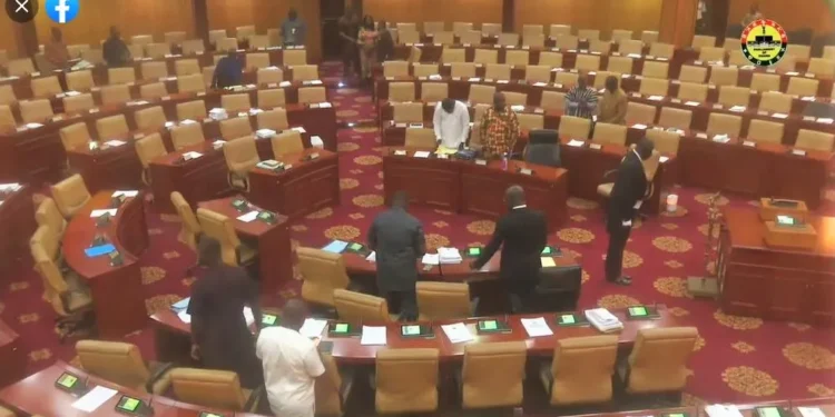 The Chamber of Ghana's Parliament