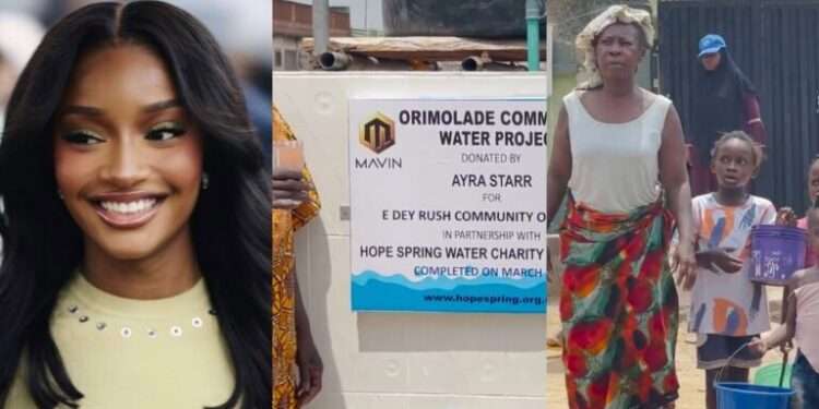 Ayra Starr Funds Borehole Installation For A Community 1 Ayra Starr