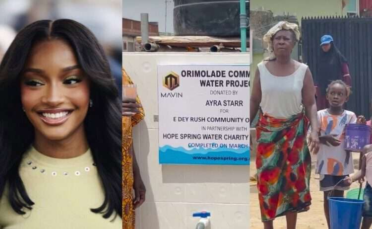 Ayra Starr Funds Borehole Installation For A Community 1 Ayra Starr