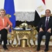 Egyptian President Abdel Fattah el-Sissi, right, and European Commission President Ursula von der Leyen, left