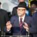 George Galloway making a speech after his victory