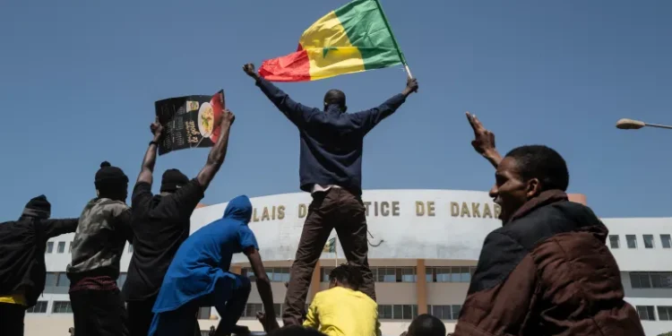 Protest in Dakar, Senegal