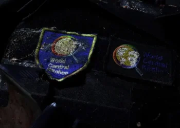 The World Central Kitchen (WCK) logo can be seen on the clothing of one of the aid workers killed in the attack.