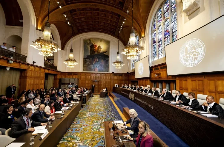 Israeli Military Aid Juggernaut Spared While Germany Faces ICJ Heat 1 A general view of the court during a hearing at the ICJ in the case that Nicaragua filed against Germany.