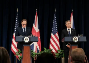 U.S. Secretary of State Antony Blinken and British Foreign Secretary David Cameron hold a joint press conference.
