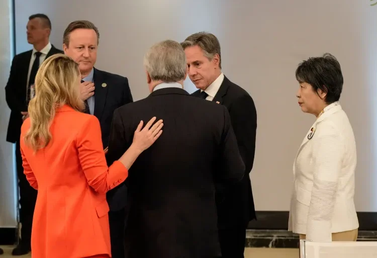 Chinese Components Transfer To Russia Deemed Worrisome 1 US Secretary of State Antony Blinken, Britain’s Foreign Secretary David Cameron, Japanese Foreign Minister Yoko Kamikawa, Canada’s Foreign Minister Melanie Joly and Italian Foreign Minister Antonio Tajani attend a meeting on the sidelines of the G7 Foreign Ministers’s Meeting on Capri Island in Italy.
